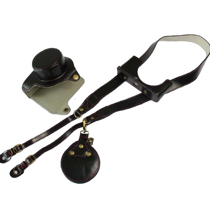 Bao Da PU Vintage Đựng Bảo Vệ Máy Ảnh Leica D-LUX 7 D-LUX7 D7 Kèm Dây Đeo Vai