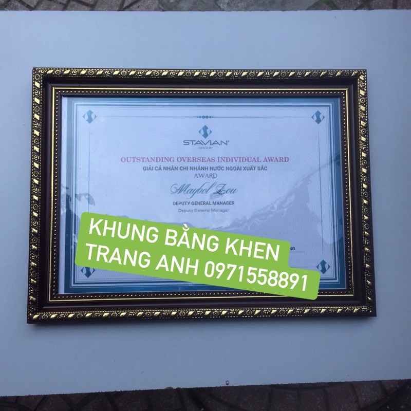 Sỉ/lẻ SLL khung bằng khen,A4,, A3, 26x36, A5, Trám vàng,trăng có xuất VAT