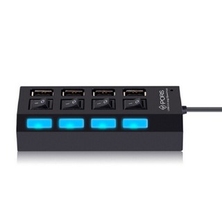 Hub USB 4 cổng hình ổ điện có công tắc