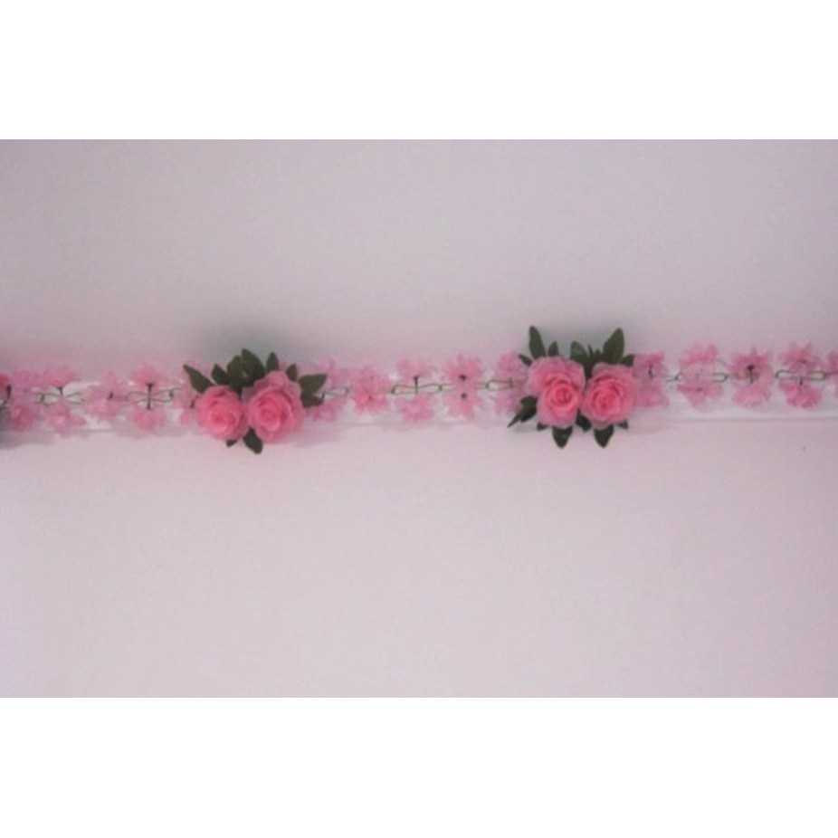 [1 sợi 2.3m ]Dải hoa giả sợi hoa giả hoa trang trí hoa vải lụa hoa đỗ quyên tráng trí nội thất dây leo