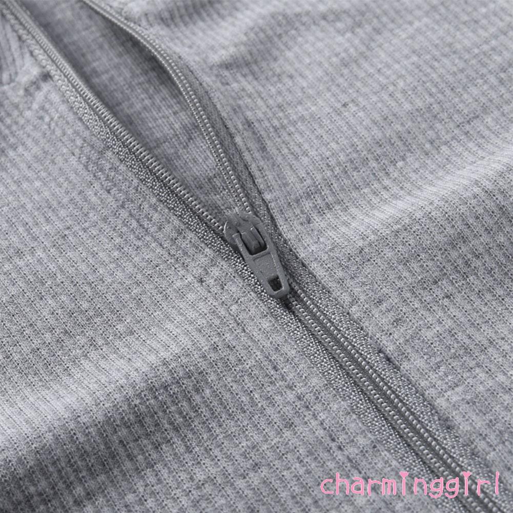 Áo Khoác Nữ Dài Tay Có Khóa Kéo Thời Trang