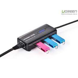 Bộ chia USB 3.0 tich hợp cổng Mạng 10/100 Chính hãng Ugreen 20266