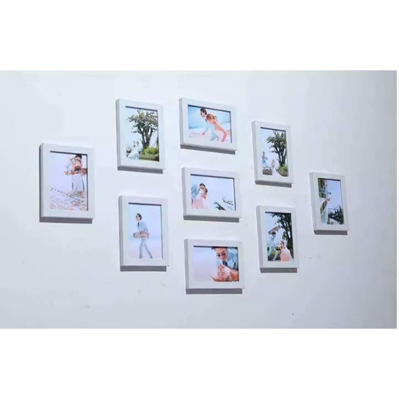 (Giá xưởng) 9 khung ảnh treo tường phòng cưới - Bảo hành gãy vỡ + in hình