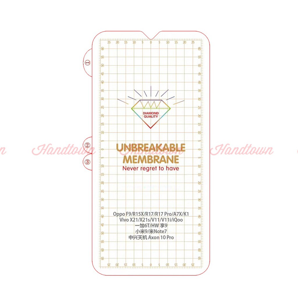 Miếng Dán PPF Mặt Trước Dành Cho Oppo F9/R17/R17 Pro/Vivo X21/V11/V11i/ Huawei Y9 2019/ Xiaomi Mi 9/Redmi Note 7