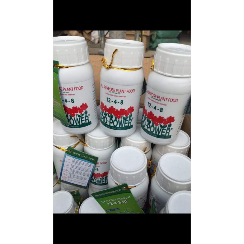 Phân Bón Kích Thích Tăng Trưởng Gro Power 12-4-8 Cho Hoa Lan và Cây Kiểng