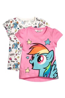 Set 2 Áo HM bé gái Mickey Elsa Pony