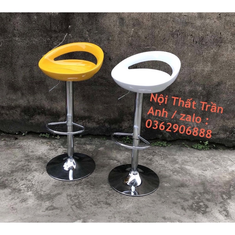 Combo 02 ghế quầy bar mặt nhựa hở lưng