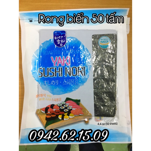 Rong biển cuốn sushi 50 tấm