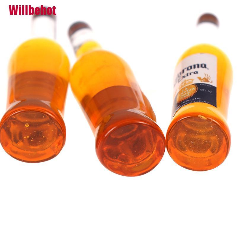 Set 10 Mô Hình Chai Rượu Vang Tỉ Lệ 1 / 12 Trang Trí Nhà Búp Bê