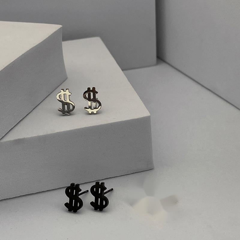 Bông Tai Thép Titan Hình Tờ Tiền Đô La Phong Cách Âu Mỹ Cá Tính