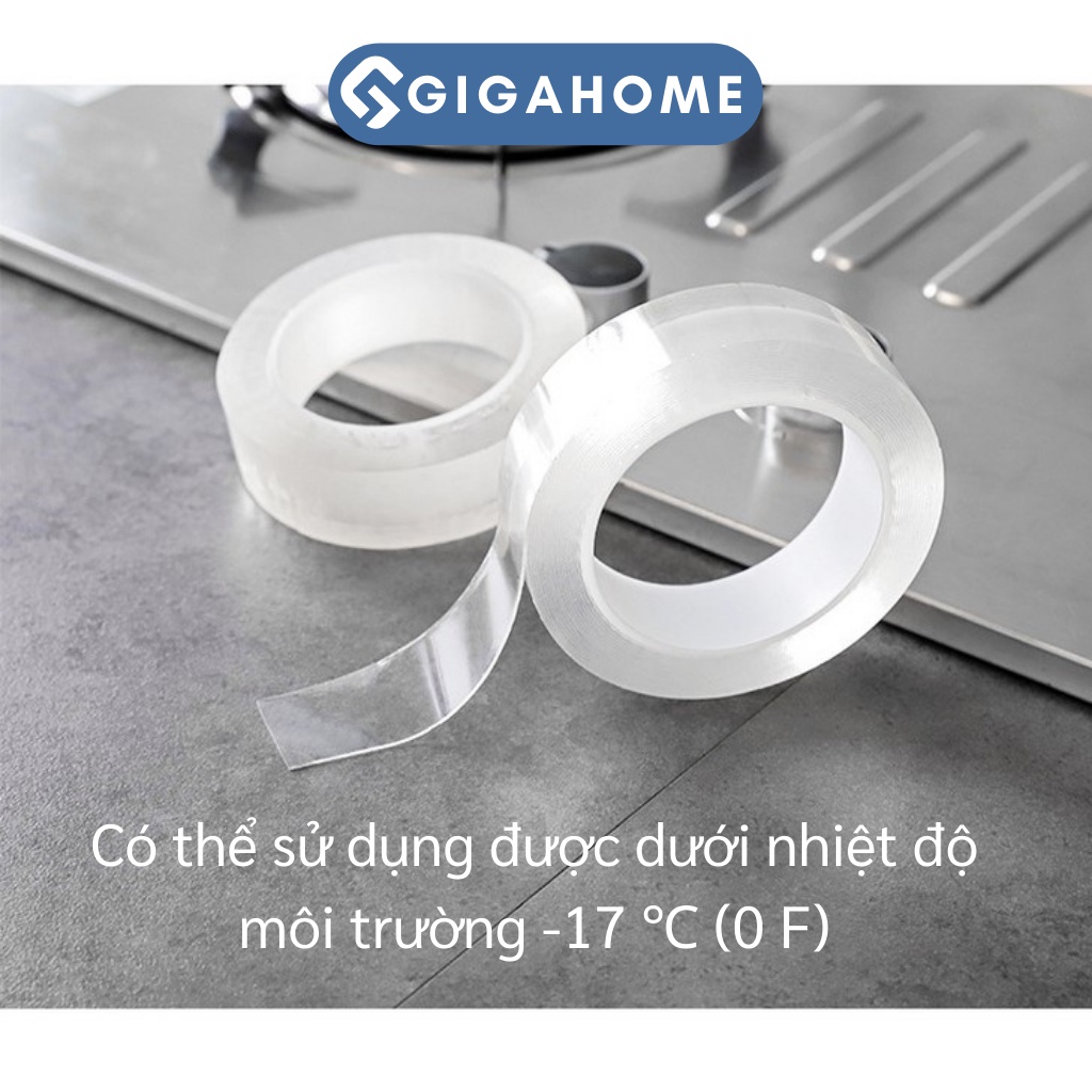 Cuộn Băng Keo Dán Tự Dính Trong Suốt GIGAHOME Chống Thấm Nước, Dầu Mỡ Cho Nhà Bếp 7309