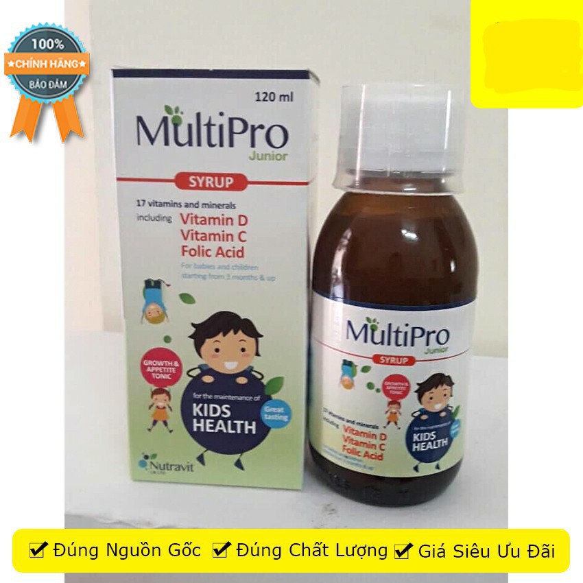 MULTIPRO junior BỔ SUNG VITAMIN VÀ KHOÁNG CHẤT CHO BÉ (120ML) | NHẬP KHẨU CHÍNH HÃNG TỪ CHÂU ÂU