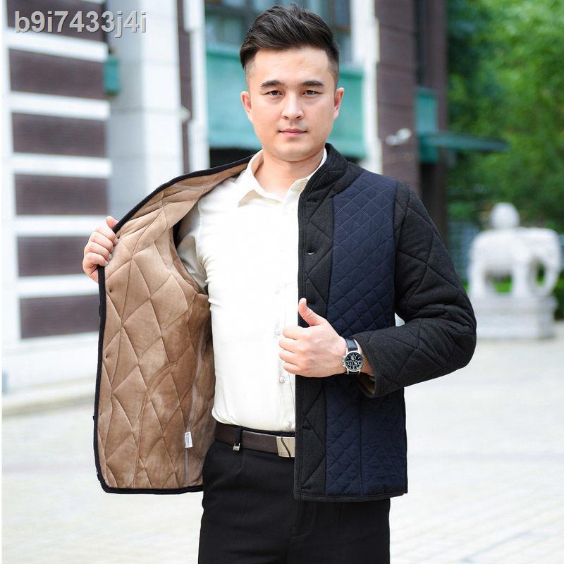 ◆ Áo khoác đệm cho người già nam 60 tuổi 70 80 ông nội mùa đông ấm plus size bố nhung