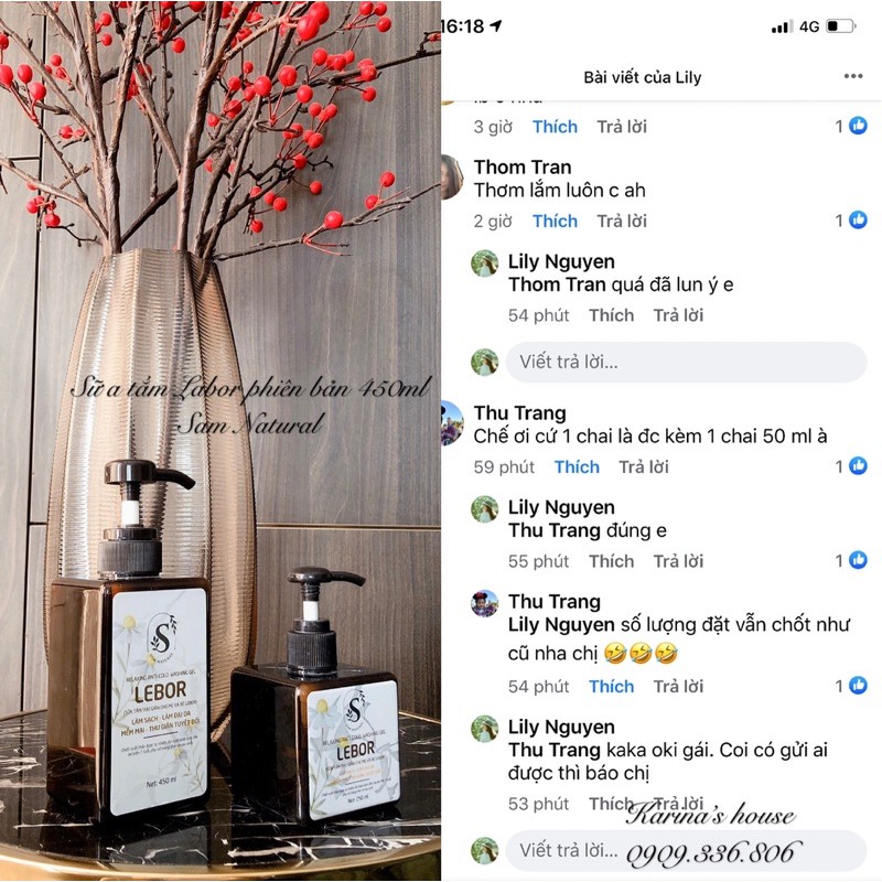 [Sam Natural] Sữa tắm LABOR 450ml | BigBuy360 - bigbuy360.vn