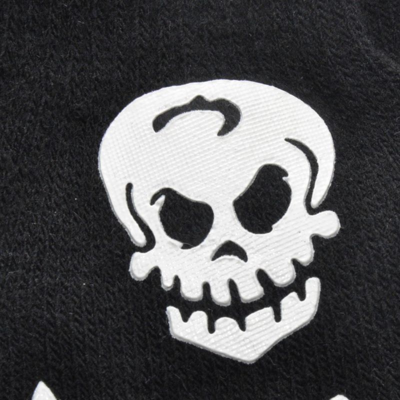 ✿ Halloween Cosplay Fingerless Gloves Luminous Skull Skeleton Mitten for Boys Girl