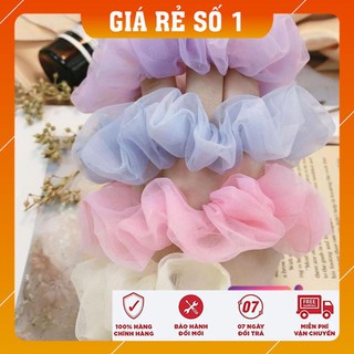 [FREESHIP - HÀNG LOAI 1] Buộc tóc, cột tóc vải Scrunchies Trơn nhiều màu cực đẹp