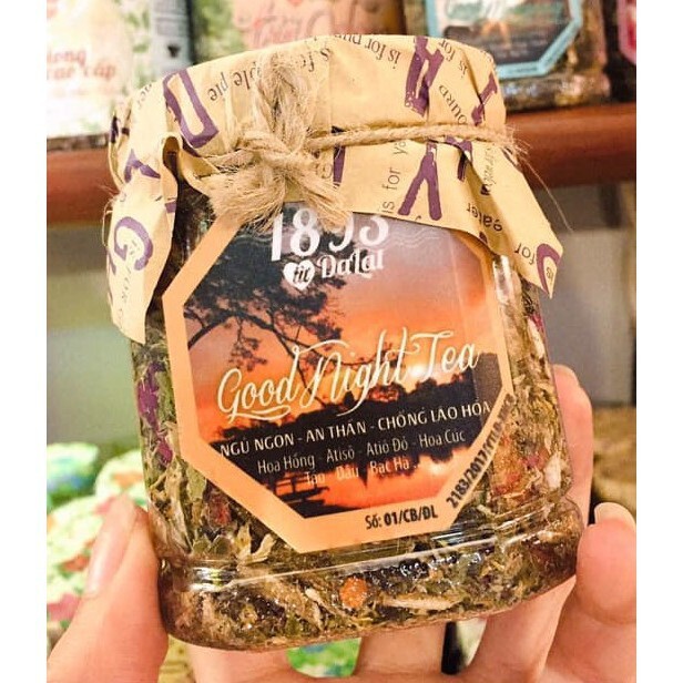 [Mã 267FMCGSALE giảm 8% đơn 500K] Trà ngủ ngon Goodnight Đà Lạt 1893 hũ nhựa