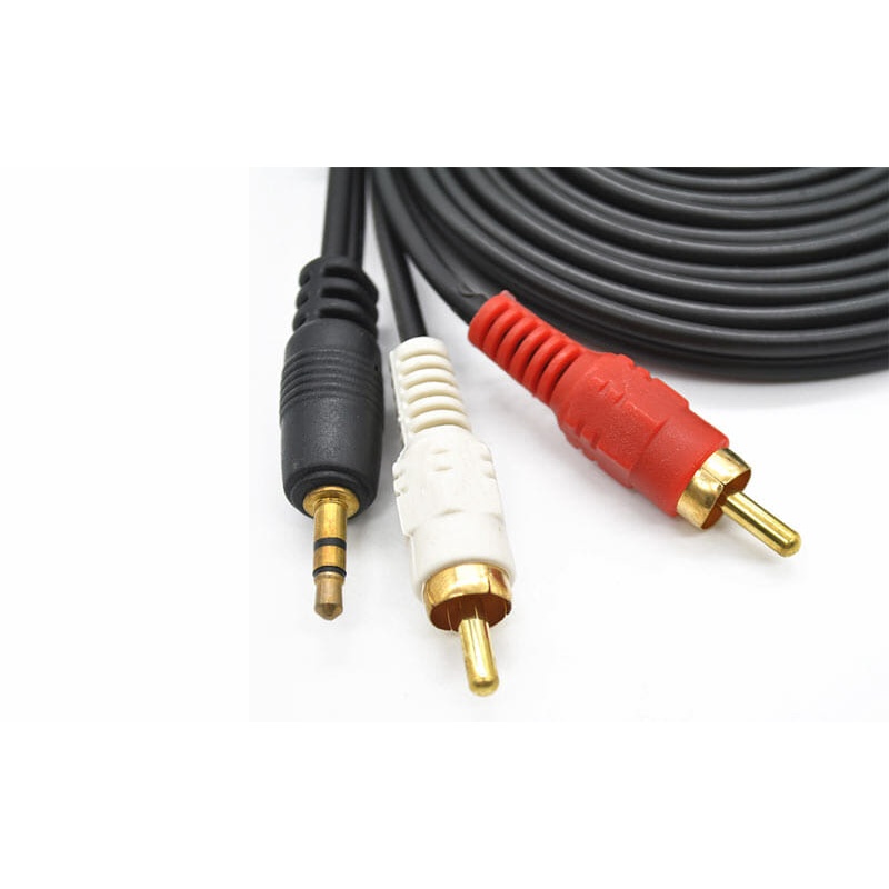 Dây cáp loa 3.5mm to AV 2 RCA Audio Cáp chuyển đổi từ cổng Jack 3.5 mm sang cổng AV