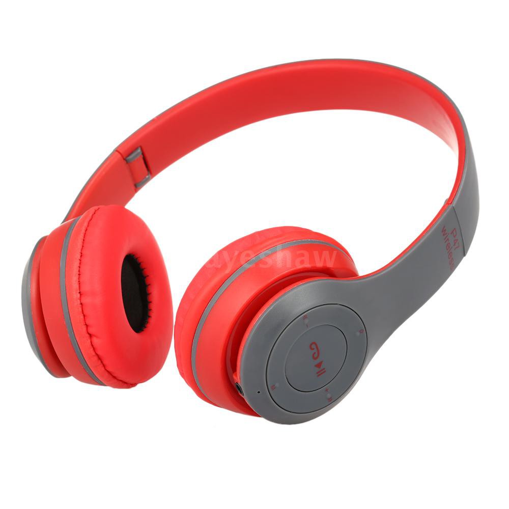Ayeshaw P47 Wireless Bluetooth 4.1 Headphones Foldable Over Ear Headset 3.5mm Muisc Earphone FM Radi