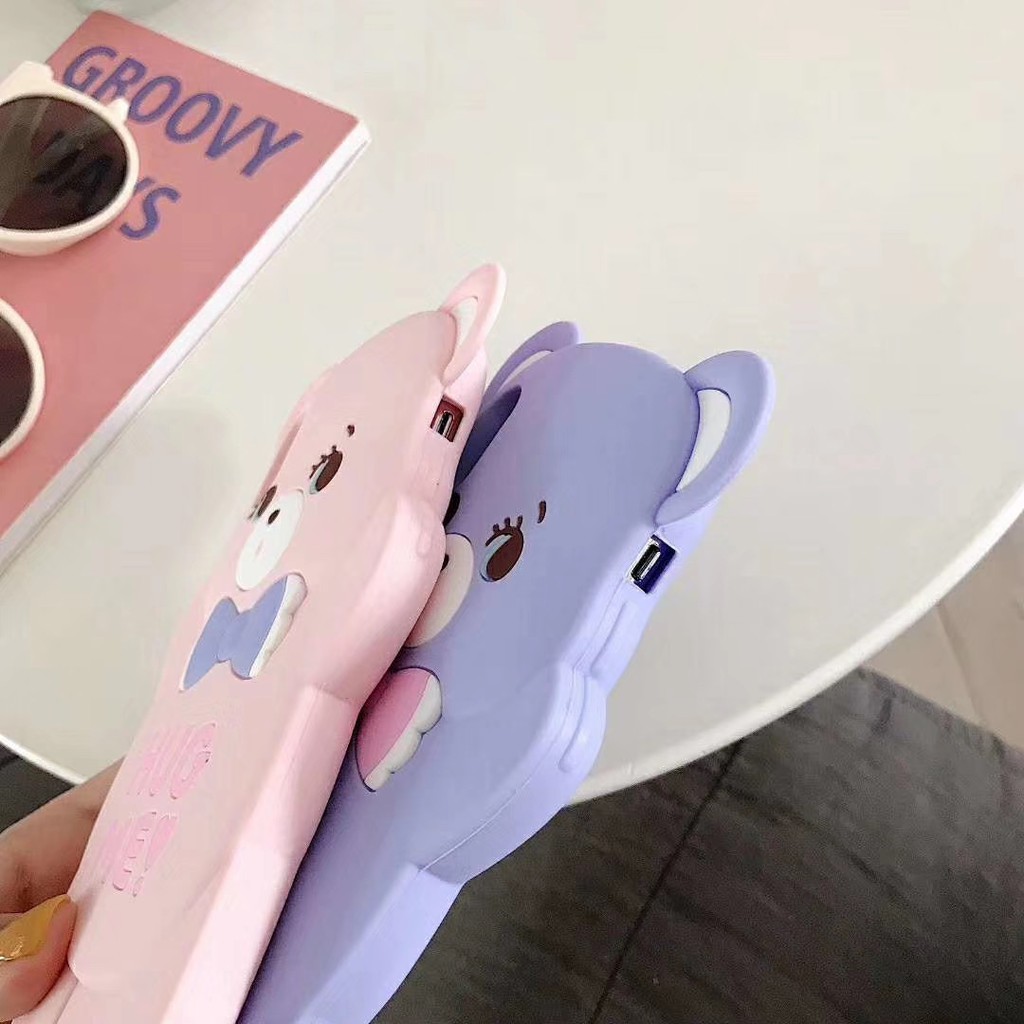 Ốp Điện Thoại Silicone Mềm Họa Tiết Gấu Hoạt Hình Cho Iphone x xs max xr 6 6s 7 8 Plus 11 11 pro max 12 13 pro max