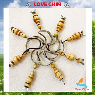 Móc lồng chim khuyên , chào mào , chòe LOVE CHIM chất liệu Inox, Phụ kiện lồng chim giá rẻ