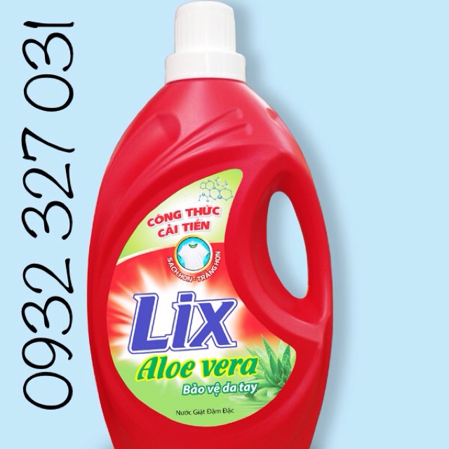 Thùng 4 chai nước gặt Lix Aloe Vera 4kg