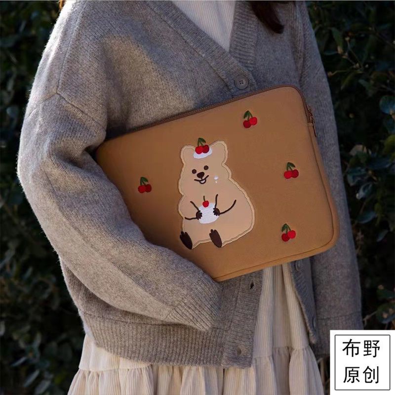 Túi Đựng Laptop / Máy Tính Bảng 14-inch 11-inch 15-inch Họa Tiết Cherry Kangaroo Dễ Thương
