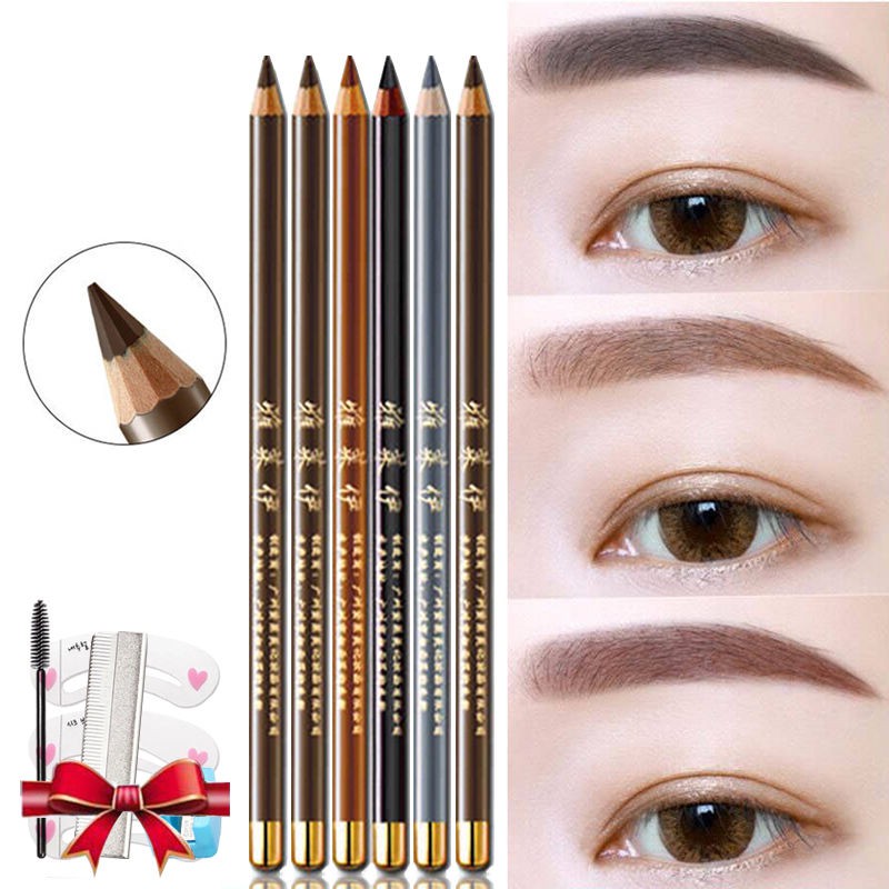 (hàng Mới Về) Set 6 Chì Kẻ Lông Mày Chống Nước Chống Mồ Hôi Tiện Dụng | BigBuy360 - bigbuy360.vn