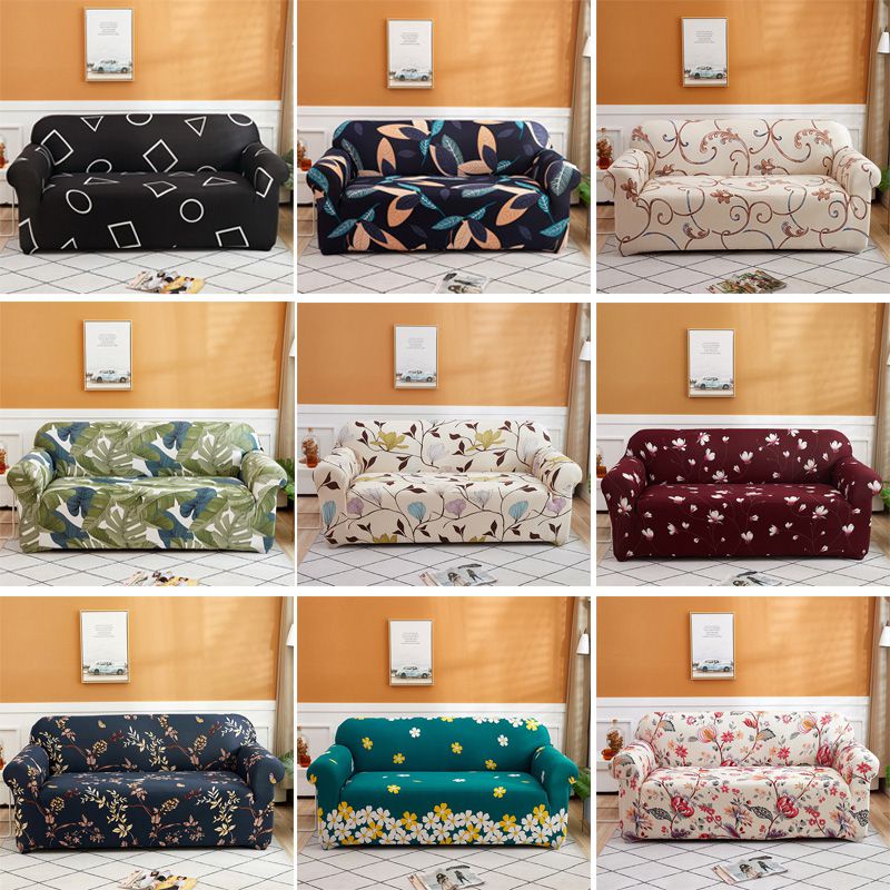 Vỏ Bọc Ghế Sô Pha 1 / 2 / 3 / 4 Chỗ Ngồi In Hoa Lá Dễ Thương