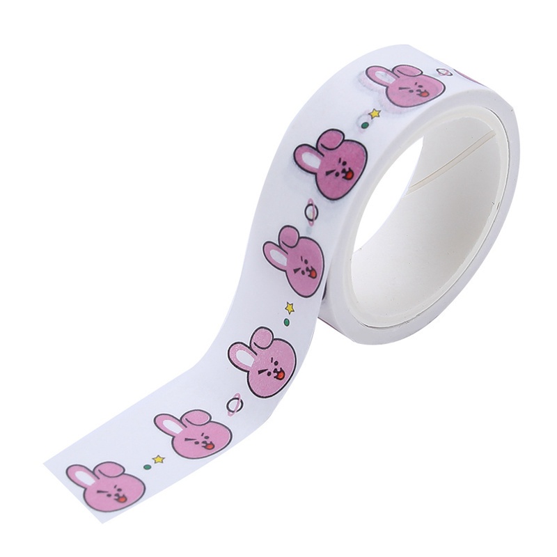 Cuộn băng keo washi 2CM*10M in hình nhóm nhạc BTS TWICE WANNA ONE EXO BLACKPINK SEVENTEEN