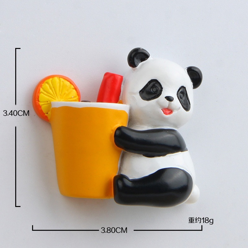 Nam Châm Trang Trí Tủ Lạnh Hình Gấu Trúc 3D Xinh Xắn