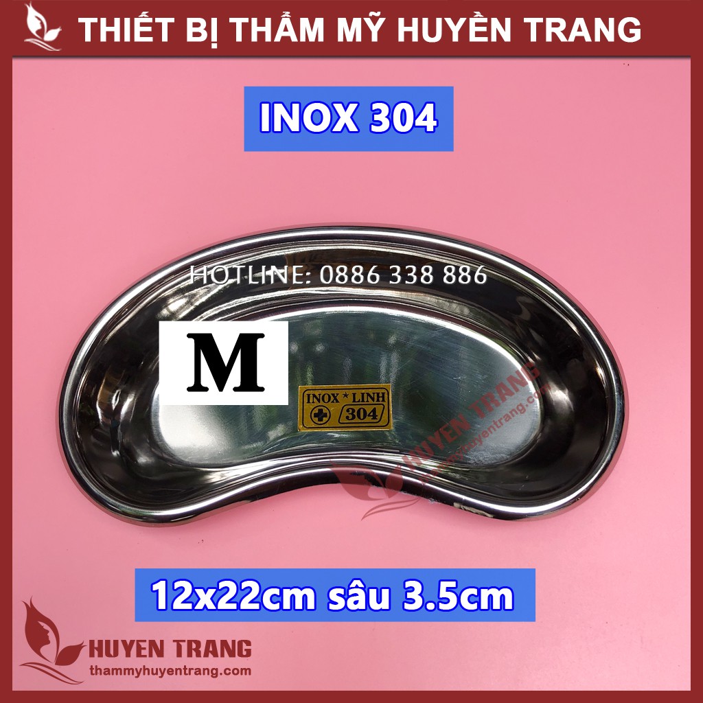 Khay Hạt Đậu Inox 304 Đáy Sâu Trong Bộ Khay Hộp Inox Dụng Cụ Spa, Dụng Cụ Y Tế Huyền Trang