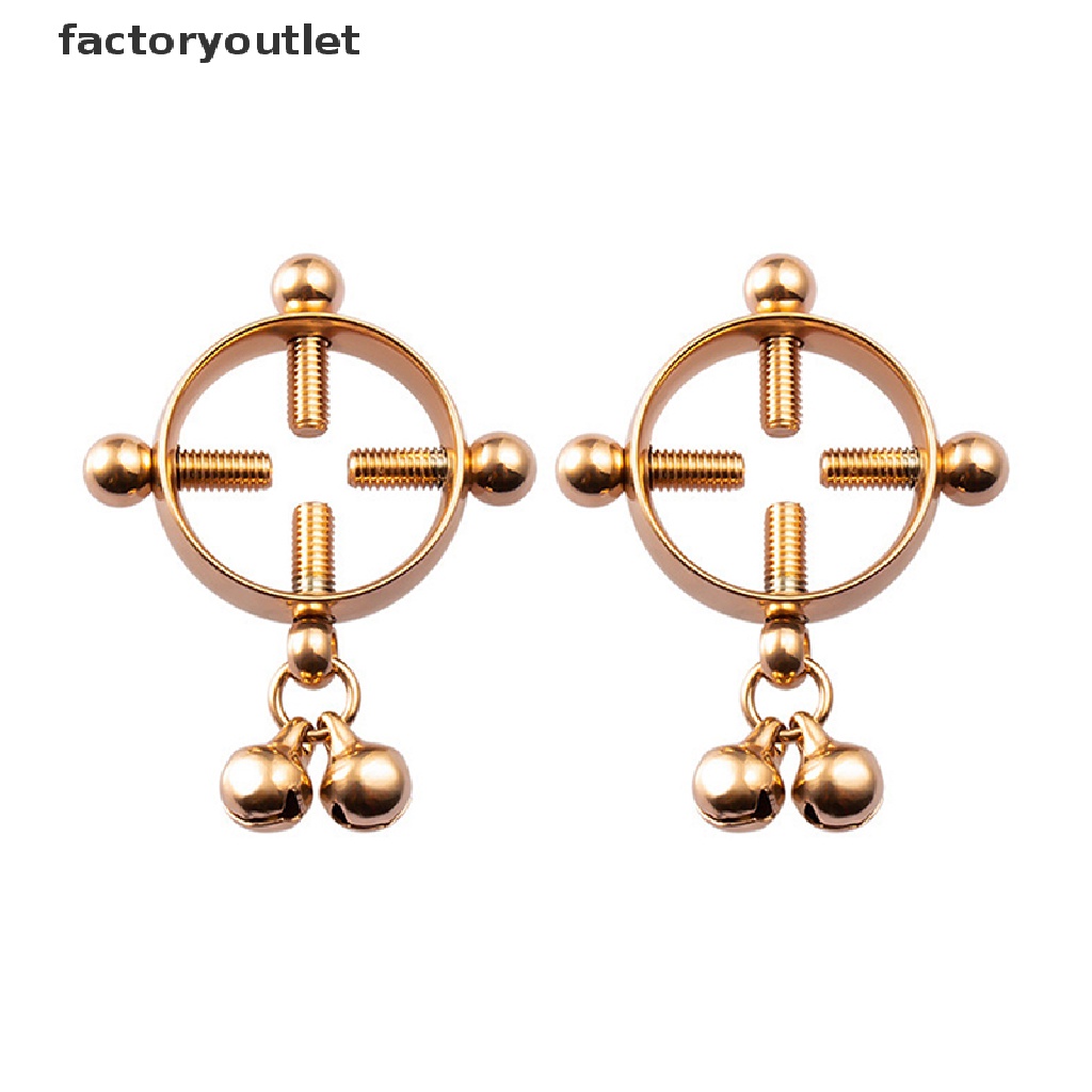 Factoryoutlet 1Pc Fake Nipple Ring Non Piercing Breast Stainless Screw Clamp Sexy Body Jewelry QWD