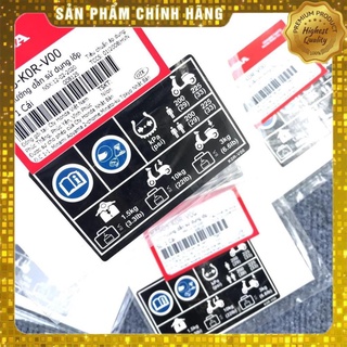 Tem thông số lốp sh 2020 chính hãng honda