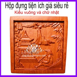 Hộp đựng thuốc Hương trạm tích xe điếu gỗ hương
