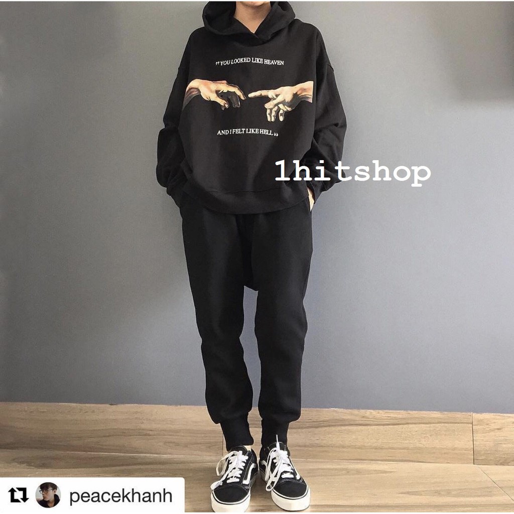Áo Hoodie BÀN TAY HELL & HEAVEN Ulzzang Unisex 1hitshop | BigBuy360 - bigbuy360.vn
