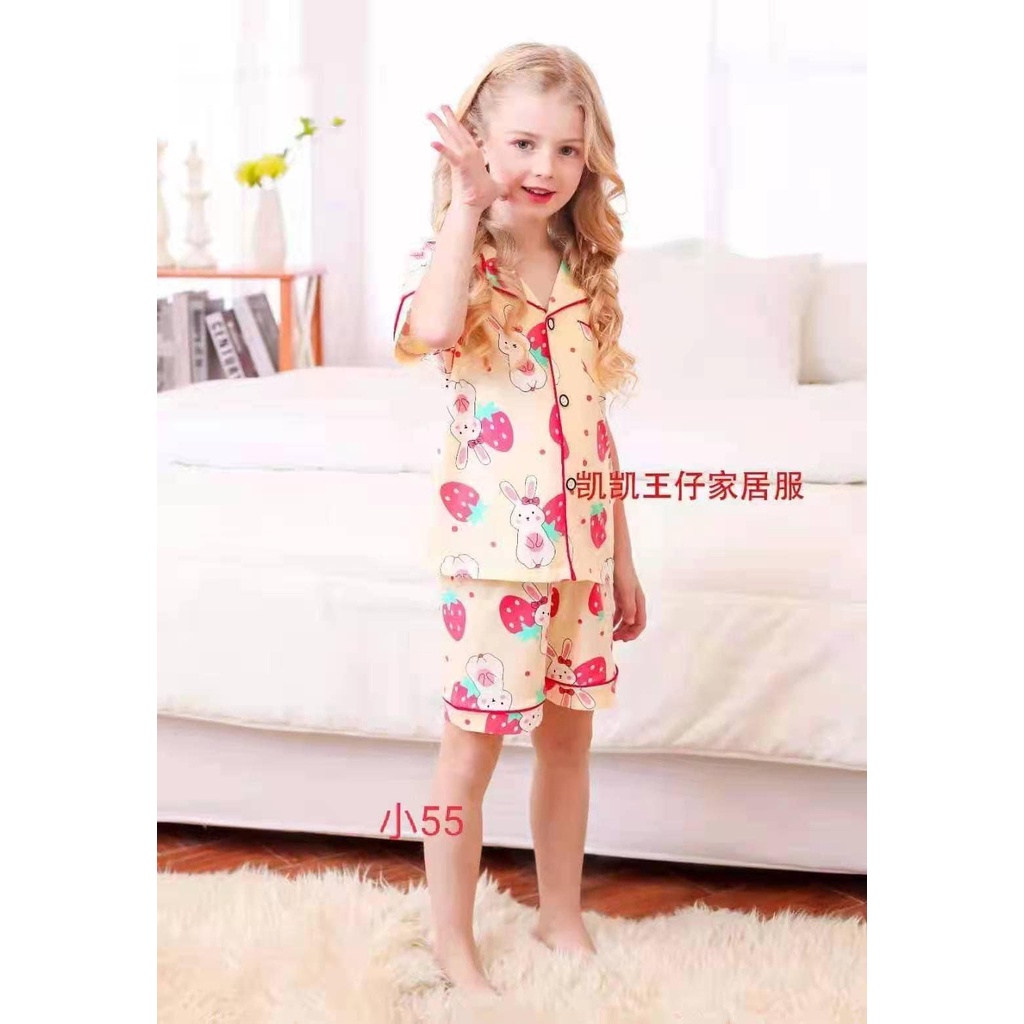 (chọn mẫu BG 26-33kg) Đồ bộ Pijama xuất hàn Kaikai size đại cho bé gái – Cotton 4 chiều