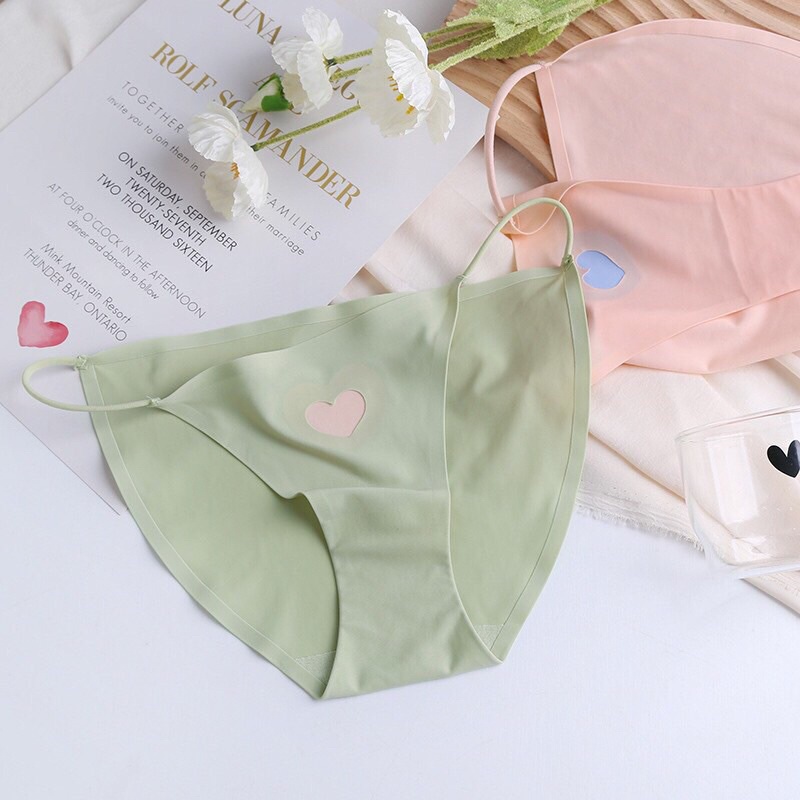 Quần Lót Đúc Su Không Đường Viền Họa Tiết Tim Dây Hông Mảnh Sexy quyến rũ 3290