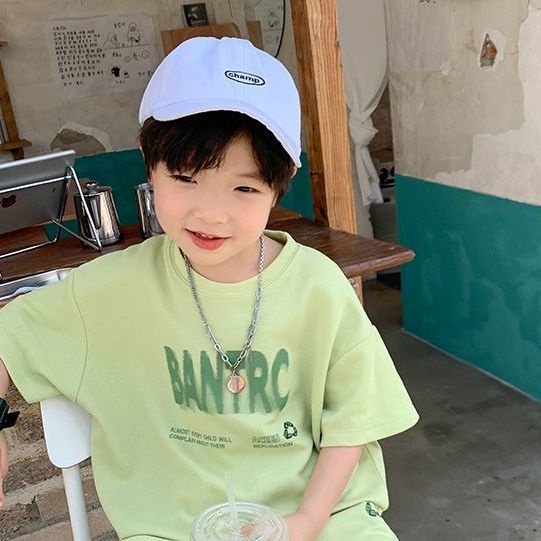 Bộ Áo Thun Tay Ngắn Và Quần Short Hai Mảnh Phong Cách Hàn Quốc Thời Trang Mùa Hè Hàng Mới Dành Cho Bé Trai 2022