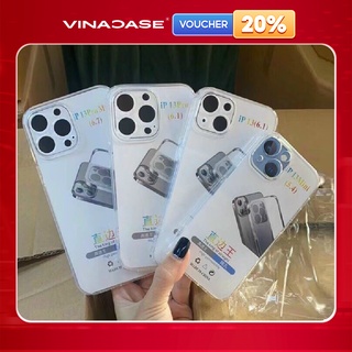 Ốp lưng Vina Case Iphone 5G/6S/7 Plus/8G/X/Xs/11/11 Pro/12/....dẻo trong suốt cạnh vuông siêu bền