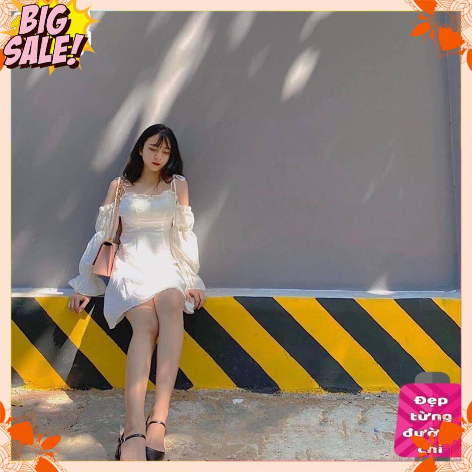 [HÀNG CAO CẤP] Đầm trắng trễ vai dạo phố so cute | BigBuy360 - bigbuy360.vn