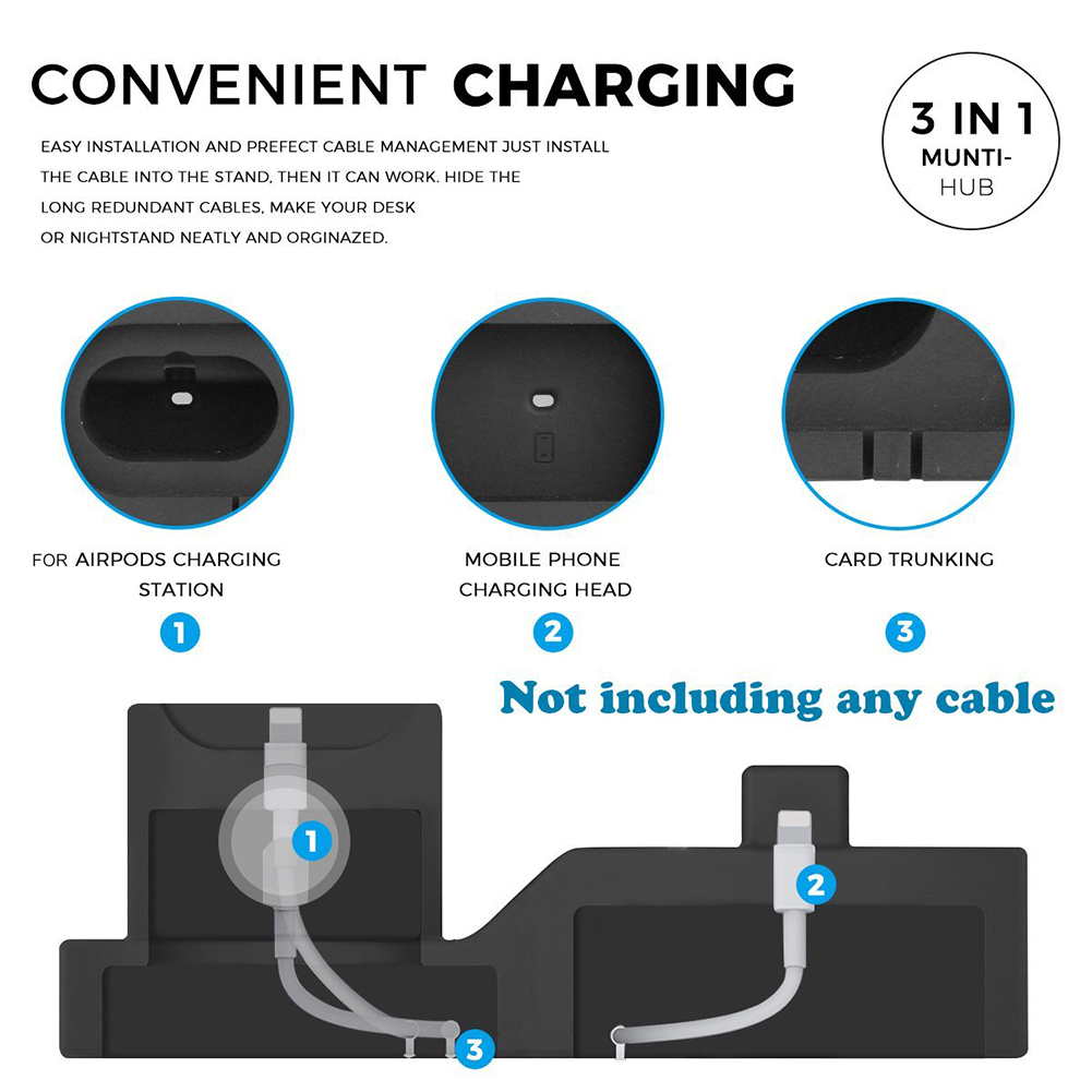 Đế Sạc 3 Trong 1 Dùng Cho Apple Iphone Iwatch Airpods