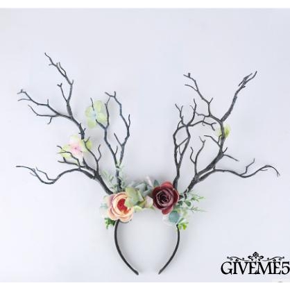 Băng đô đội đầu kiểu cành cây hoa để trang trí giáng sinh halloween