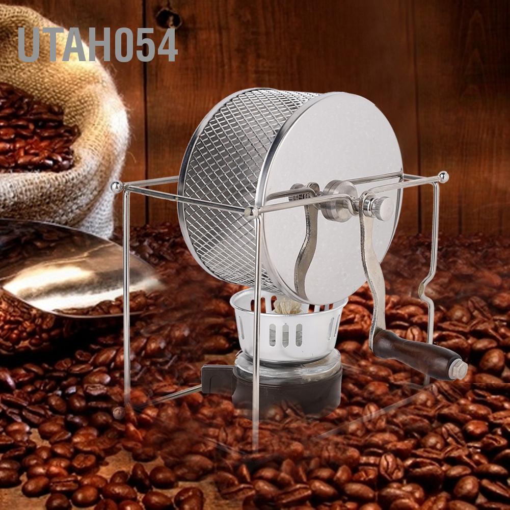 [Hàng HOT] Máy rang hạt cà phê thủ công mini DIY Con lăn bằng thép không gỉ có tay cầm【Utah054】