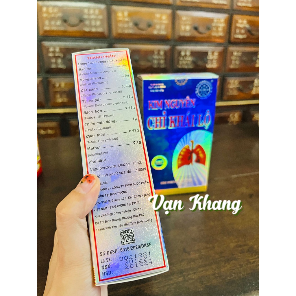 Kim Nguyên Chỉ Khái Lộ - Chai 300ml -Hỗ trợ dứt điểm cơn ho,tiêu đàm