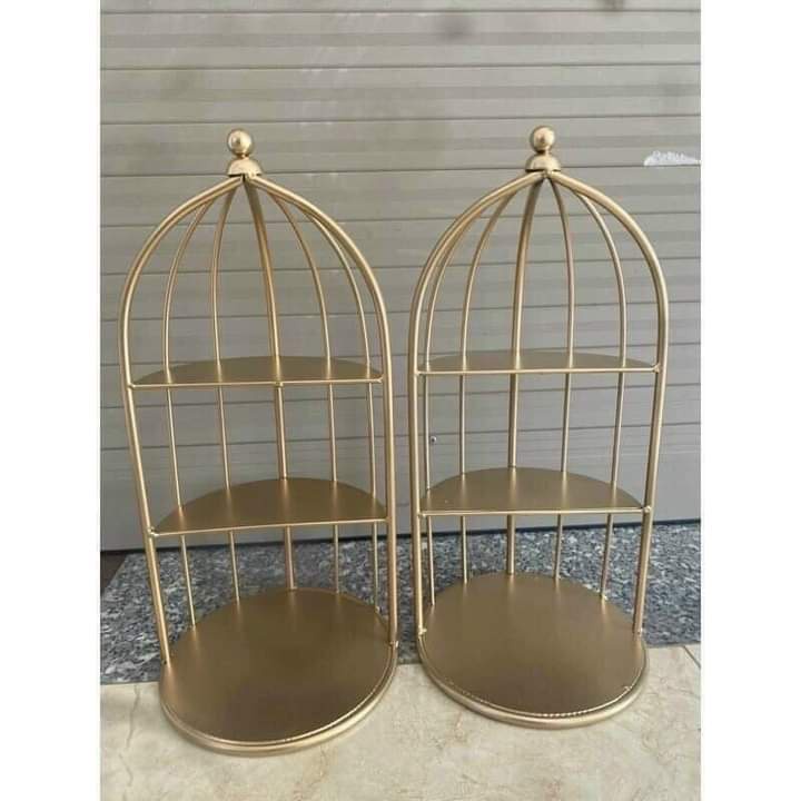 Kệ để mỹ phẩm,tủ đựng đồ trang điểm trang trí hình lồng chim nhiều tầng đa năng