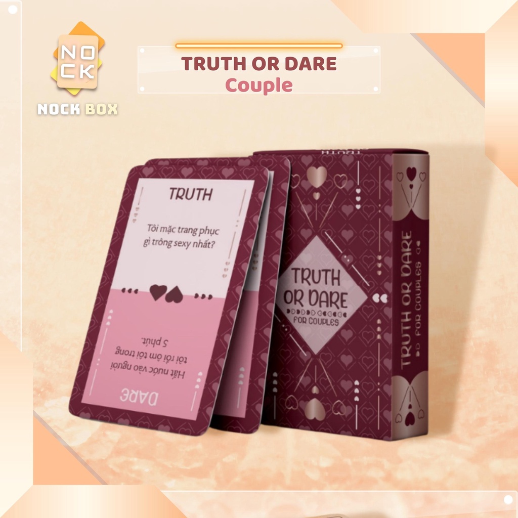 Bộ Bài Drinking Game Tình Yêu Thách hay Thật "Truth or Dare" - Boardgame ver Couple 56 lá cho cặp đôi gắn kết cảm xúc
