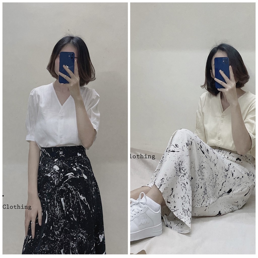 [Ảnh thật] Chân váy midi dài cao cấp hoạ tiết ấn tượng | BigBuy360 - bigbuy360.vn