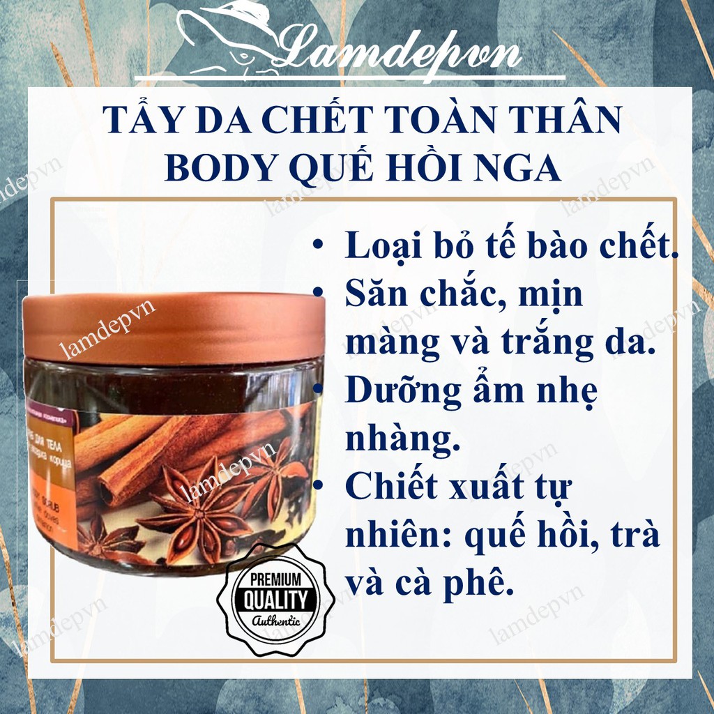 Tẩy da chết Quế hồi của Nga 380g, Tẩy da chết an toàn hiệu quả