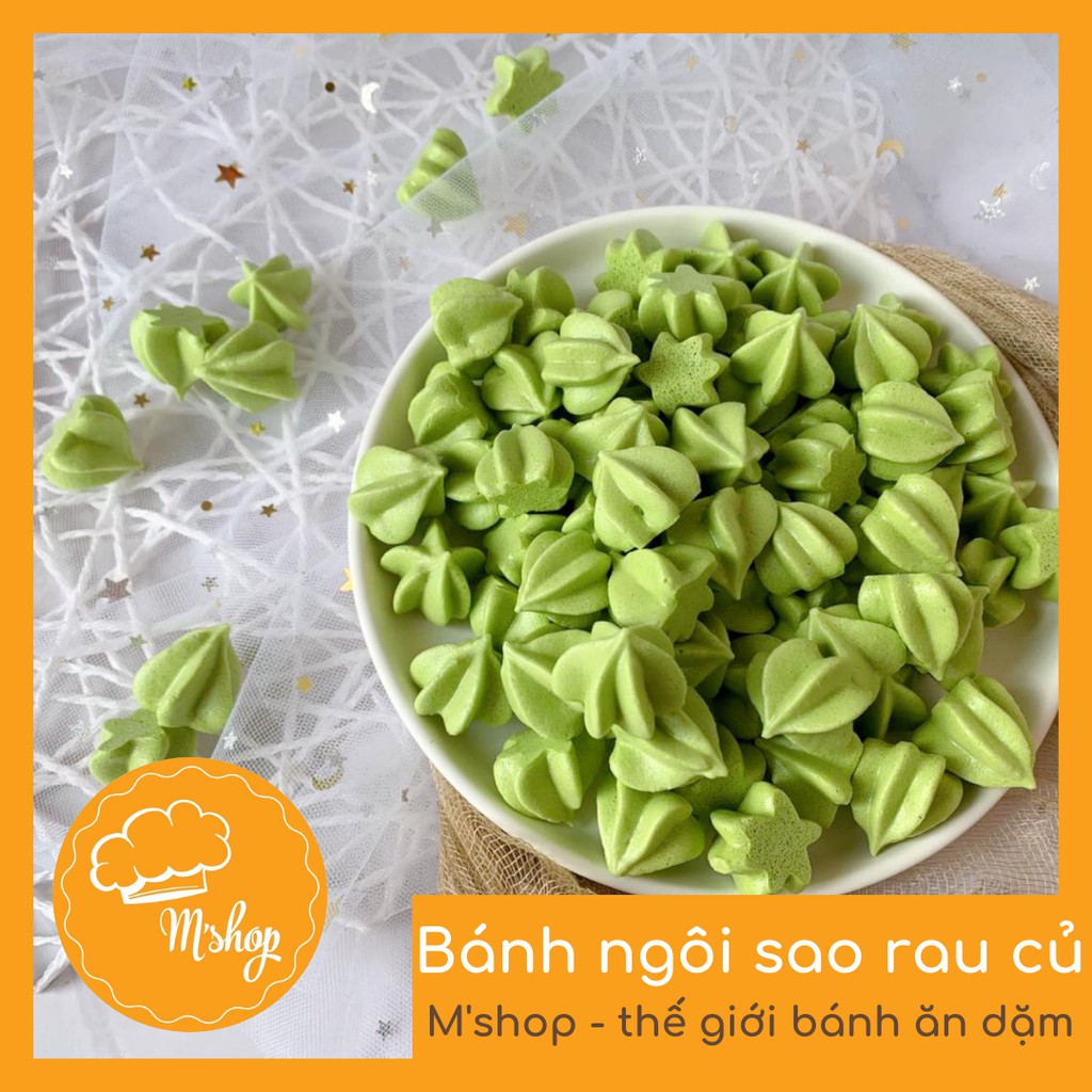 BÁNH ĂN DẶM HÌNH NGÔI SAO VỊ SỮA CHUA VÀ RAU CỦ - dành cho bé 5 tháng trở lên - 60gram